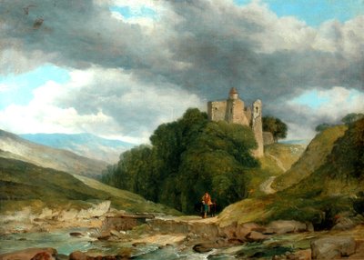 Landscape With Ruined Castle by Frederick Richard Lee